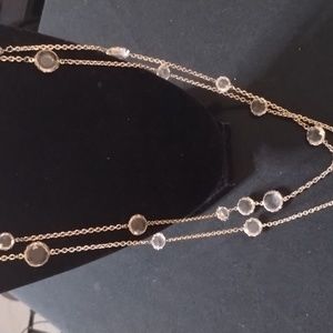Gold and clear necklace
